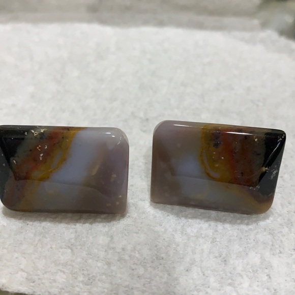 𝔙𝔦𝔫𝔱𝔞𝔤𝔢 natural agate cufflinks